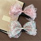 Beau - Sheer Floral Bow Decorative Banana Clip