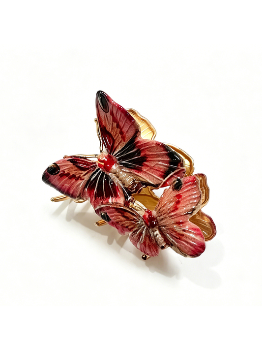 Beau - Sweet Butterfly Accent Alloy Hair Clip