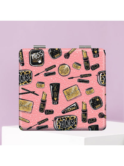 Mirroray - Cosmetics Theme Cartoon Print Compact Mirror