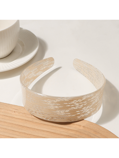 Gifty - Wide Printed Houndstooth Texture Headband