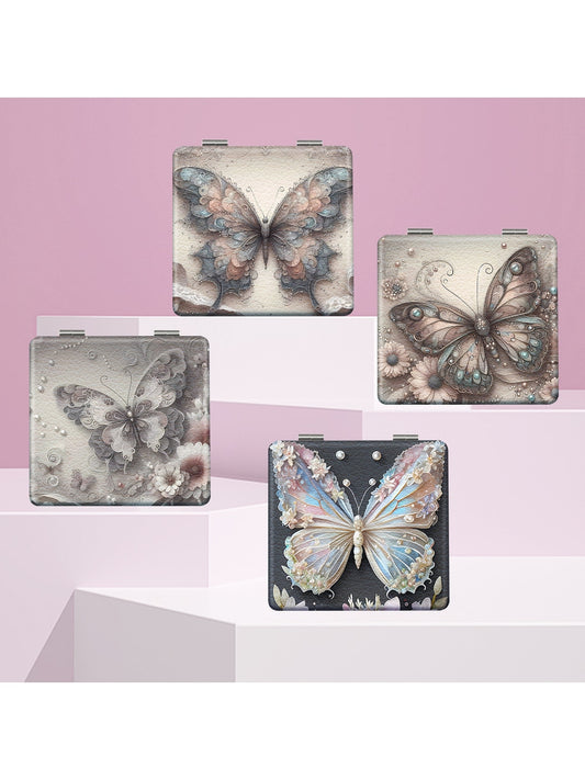 Mirroray - Dreamy Butterfly Design Folding Compact Mirror