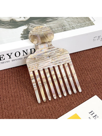 Camerow - Fashionable Marble Pattern Acetate Hair Comb