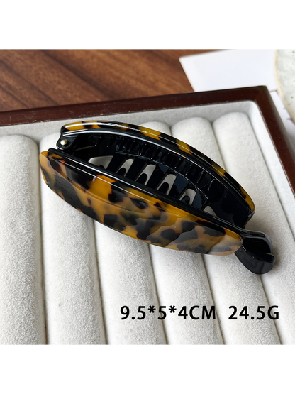 Beau - Curved Tortoiseshell Pattern Acetate Banana Clip