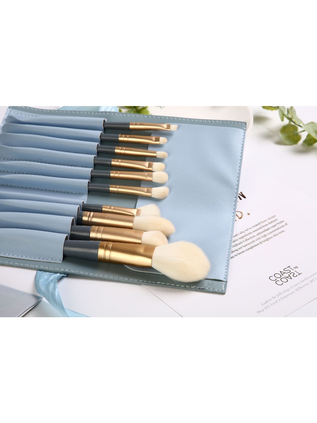 Smoosh - 10 Piece Blue Makeup Brush Set