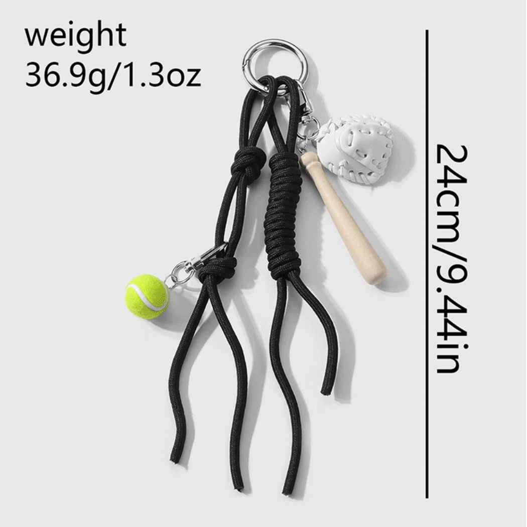 Keypus - Ball Sports Theme Woven Rope Keychain