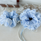 Gifty - Ruffled Gingham Ribbon Bow Hair Scrunchie