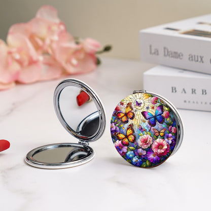 Mirroray - PU Frame Compact Handheld Folding Mirror