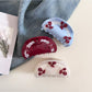 Beau - Adorable Half Round Cherry Themed Claw Clip