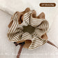 Gifty - Striped Khaki Hair Tie