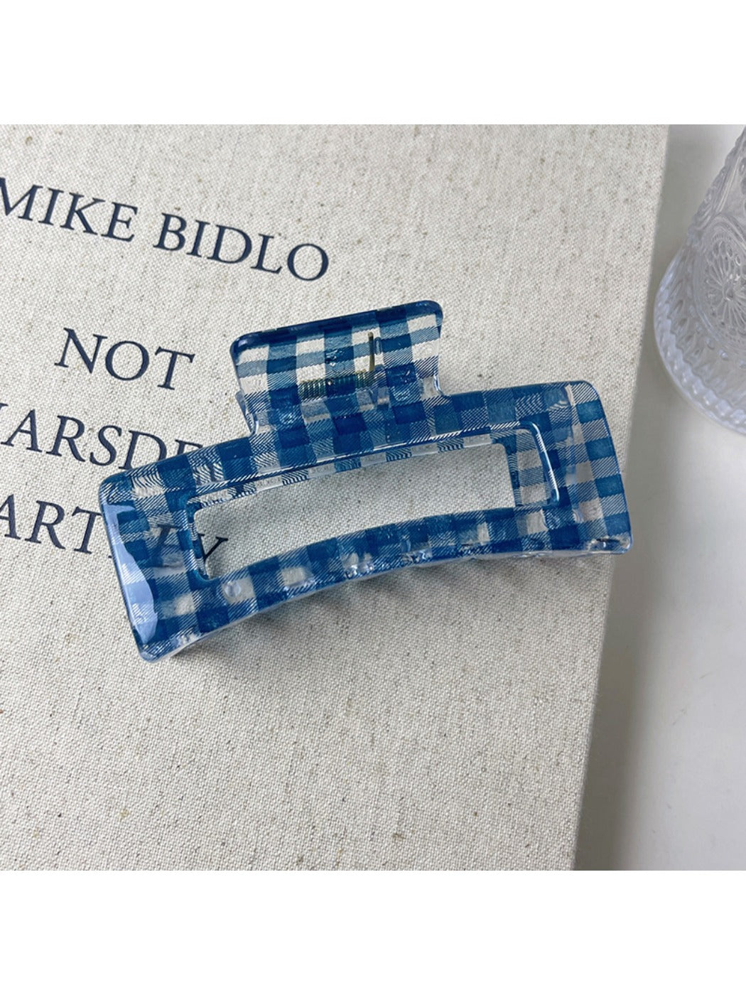Beau - Blue Plaid Claw Clip