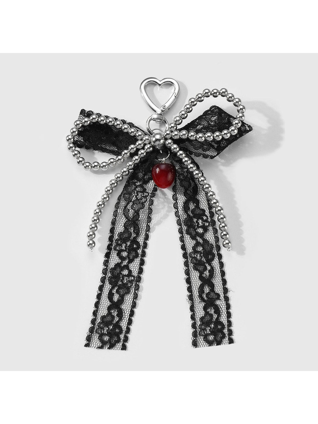 Keypus - Y2K Heart Bow Beaded Bag Charm Keychain
