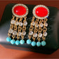 Earedge - Vintage Oval Rhinestone Tassel Earrings