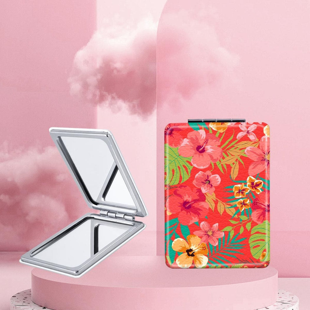 Mirroray - Plant Print Foldable Handheld Makeup Mirror
