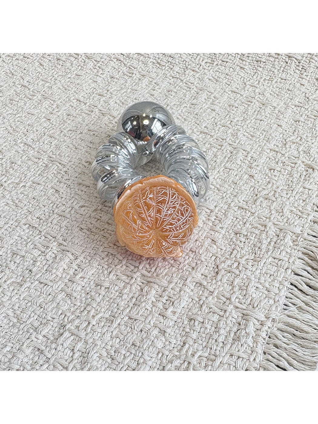 Gifty - Clear Fruit Charm Spiral Hair Tie