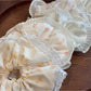 Gifty - Lace Trim Floral Scrunchie Sweet Bow