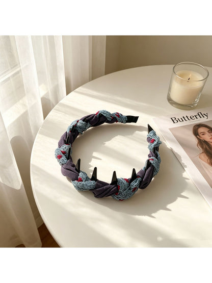 Gifty - Braided Fabric Wrapped Color Block Headband