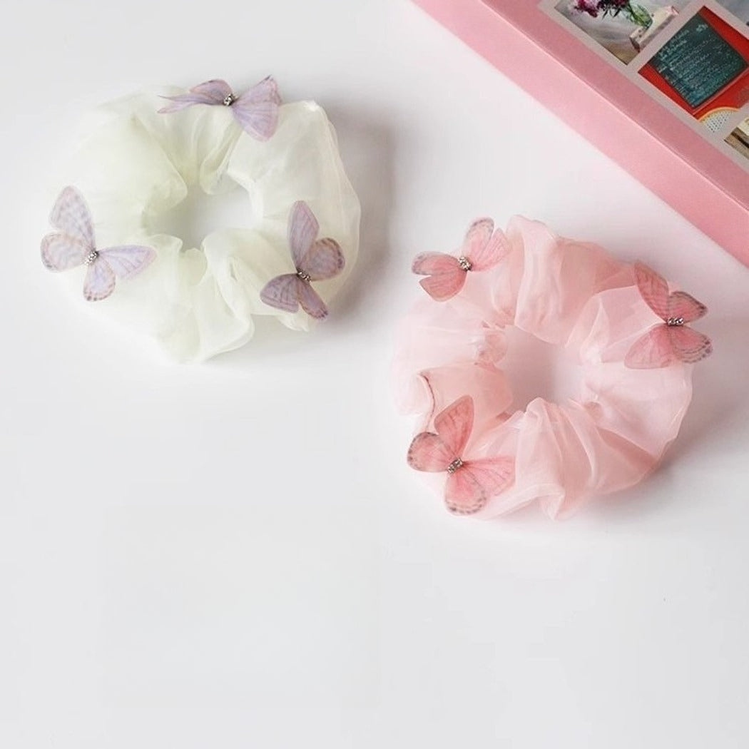 Gifty - Butterfly Mesh Look Polyester Hair Scrunchie