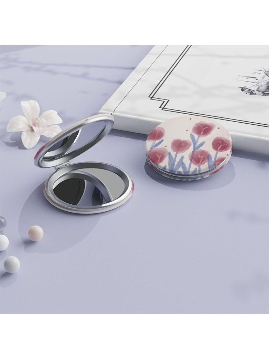 Mirroray - Tulip Patterned Round Mirror