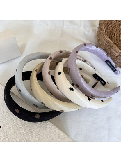 Gifty - Geometric Polka Dot Satin Finish Padded Headband