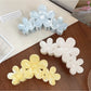 Beau - Marbled Flower Plastic Floral Hair Claw Clip