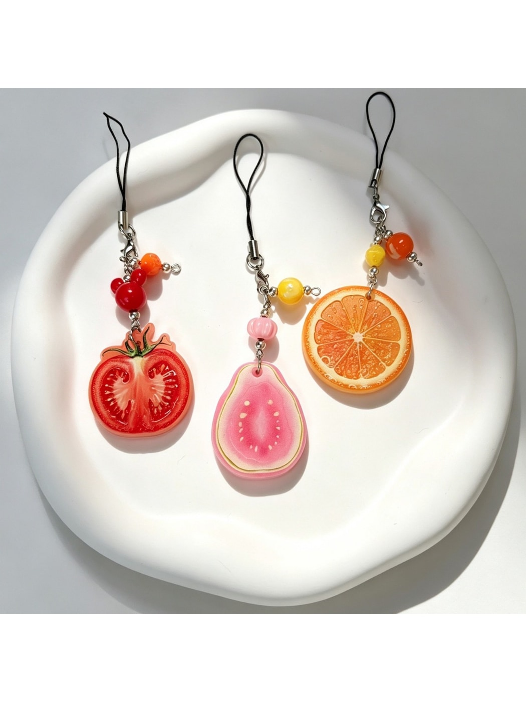 Keypus - Playful Acrylic Fruit Pendant Keychain