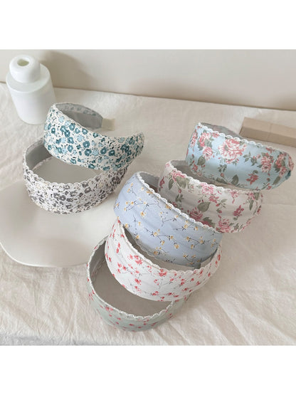 Gifty - Women's Floral Print Wide Fabric Headband