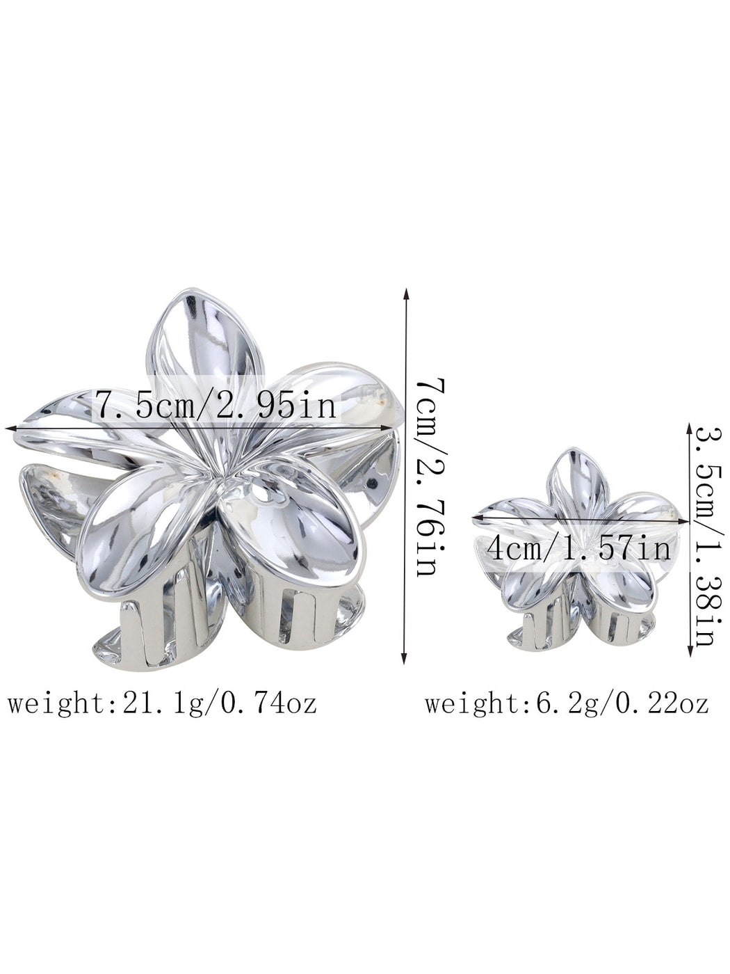 Beau - Petal Shape Plastic Alloy Fashion Claw Clip