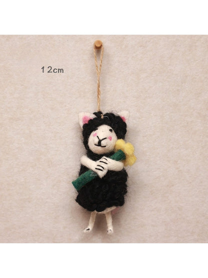 Fletery - Cute Sheep Hanging Ornament 3D Plush Doll
