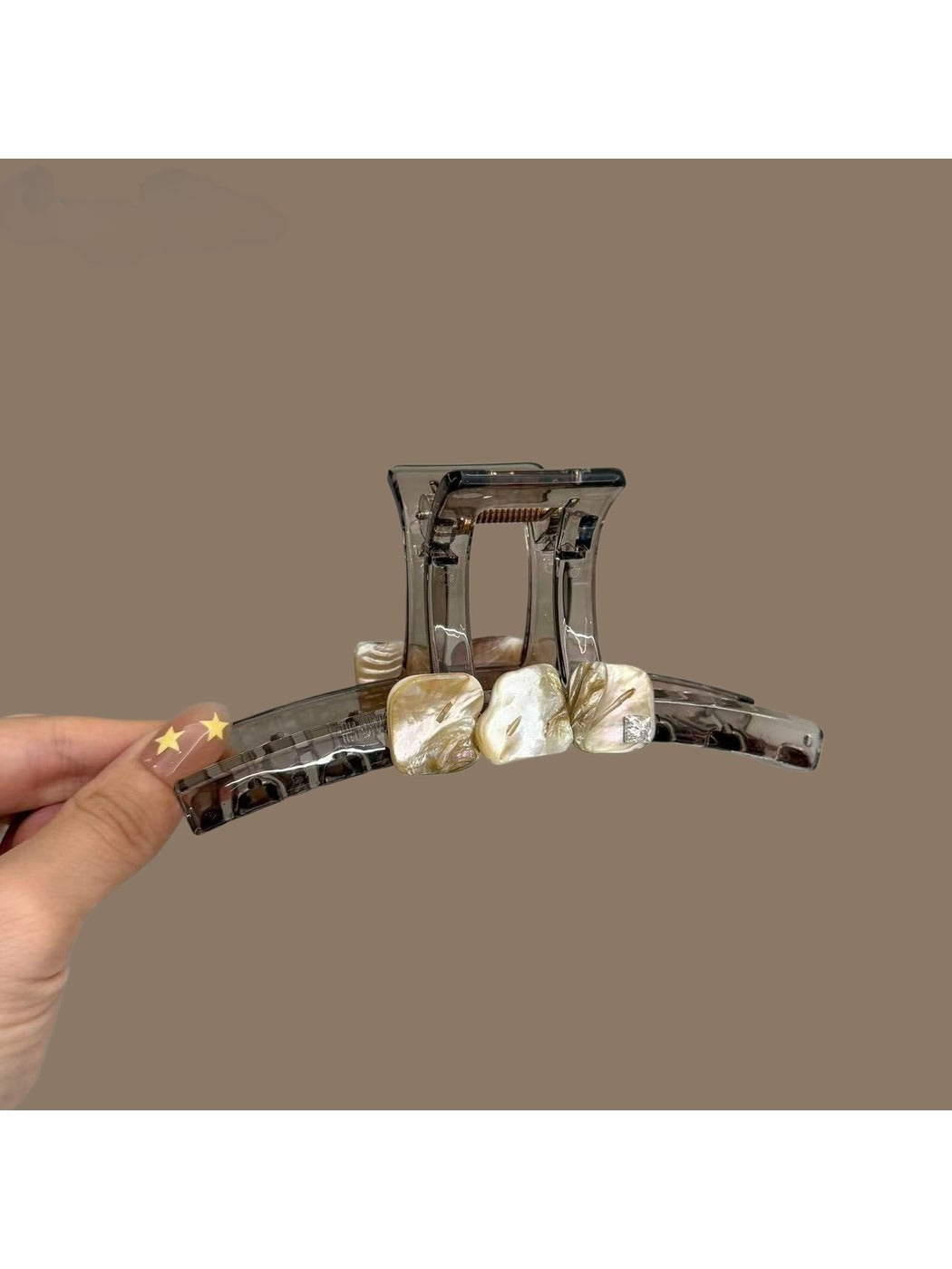 Beau - Retro Irregular Detail PC Claw Hair Clip