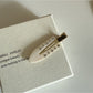 Beau - Bow Checkered Acetate Alloy Hair Clip