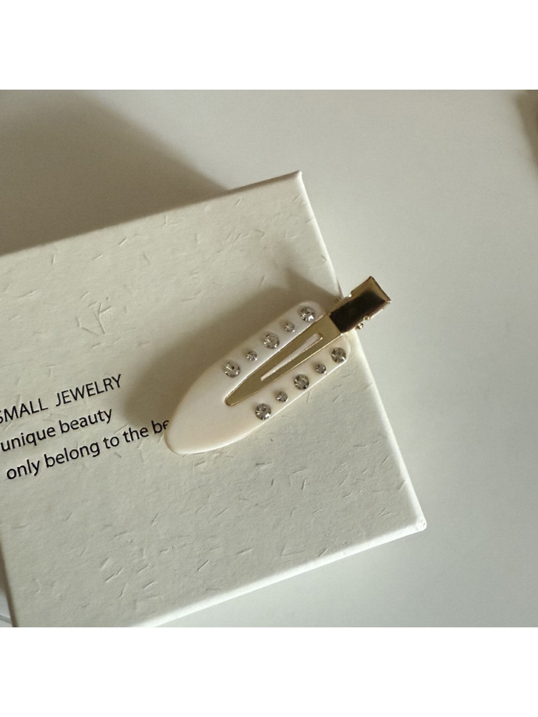 Beau - Bow Checkered Acetate Alloy Hair Clip