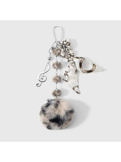 Keypus - Y2K Leopard Print Scarf Charm Keychain
