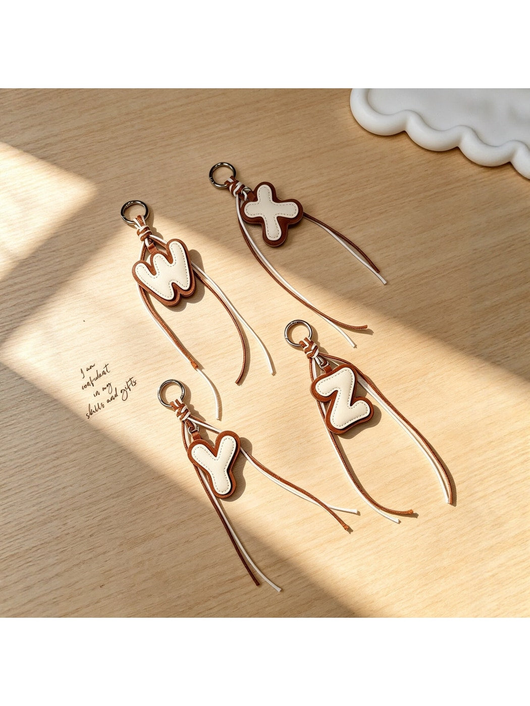 Keypus - Modern Minimalist Letter Bag Charm Keychain