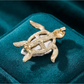 Brovia - Geometric Turtle Statement Alloy Brooch