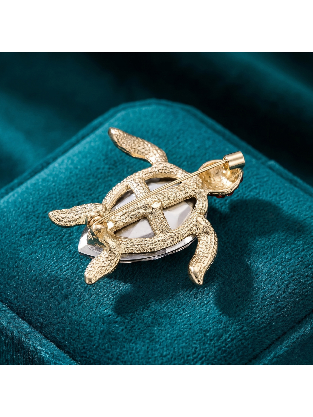 Brovia - Geometric Turtle Statement Alloy Brooch