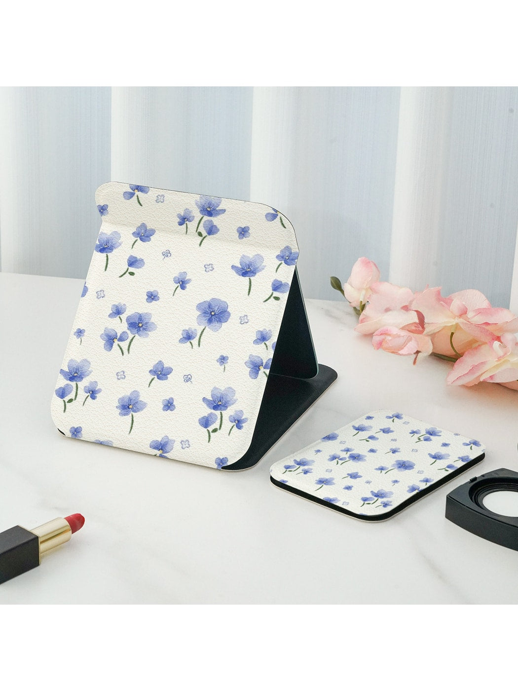 Mirroray - PU Frame Folding Tabletop Touch Up Mirror