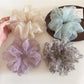 Gifty - Plaid Pattern Ruffled Polyester Ponytail Scrunchie