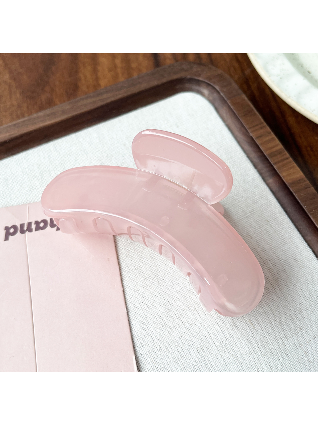 Beau - Minimal Small Geometric Ring Plastic Claw Clip