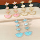 Earedge - Vintage Fan Tassel Synthetic Zircon Inlay Earrings