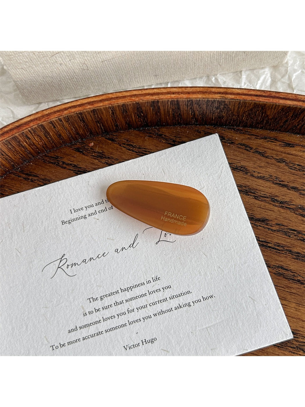 Beau - Water Drop Acetate Duckbill Side Bang Hair Clip