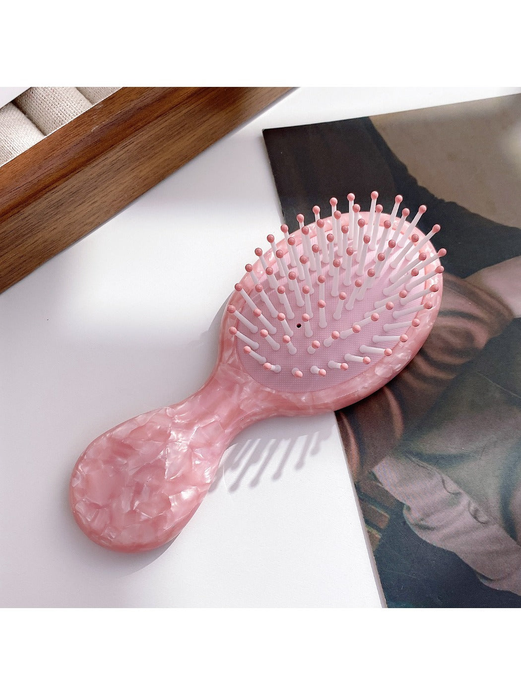 Camerow - Vintage Acetate Hair Comb Portable Massage Brush