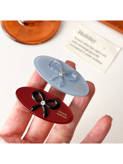Beau - Bow Shaped Oval Hair Clip