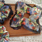Gifty - Vintage Floral Print Mesh Fabric Scrunchie