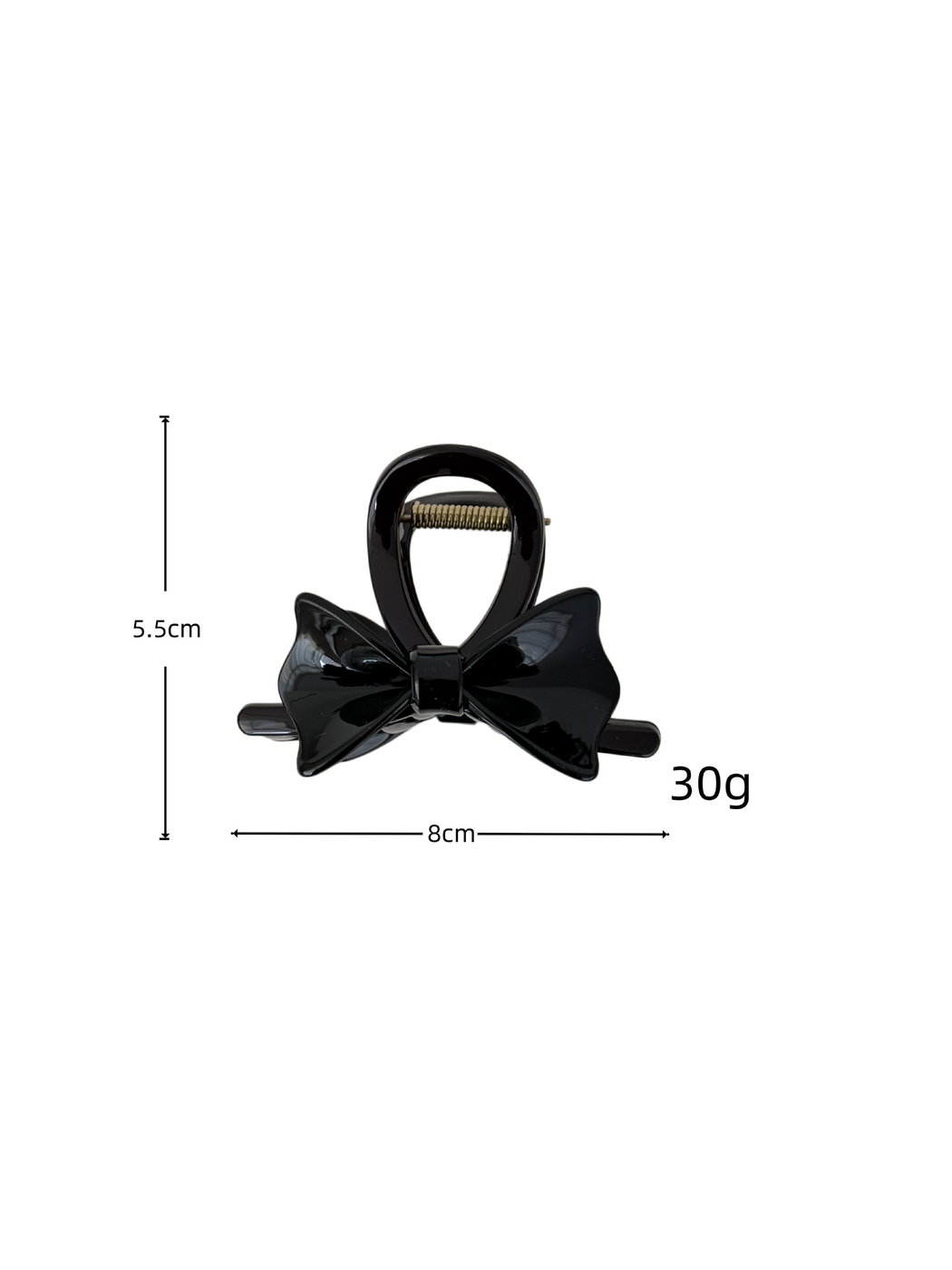 Beau - Glossy Bow Acetate Claw Hair Clip