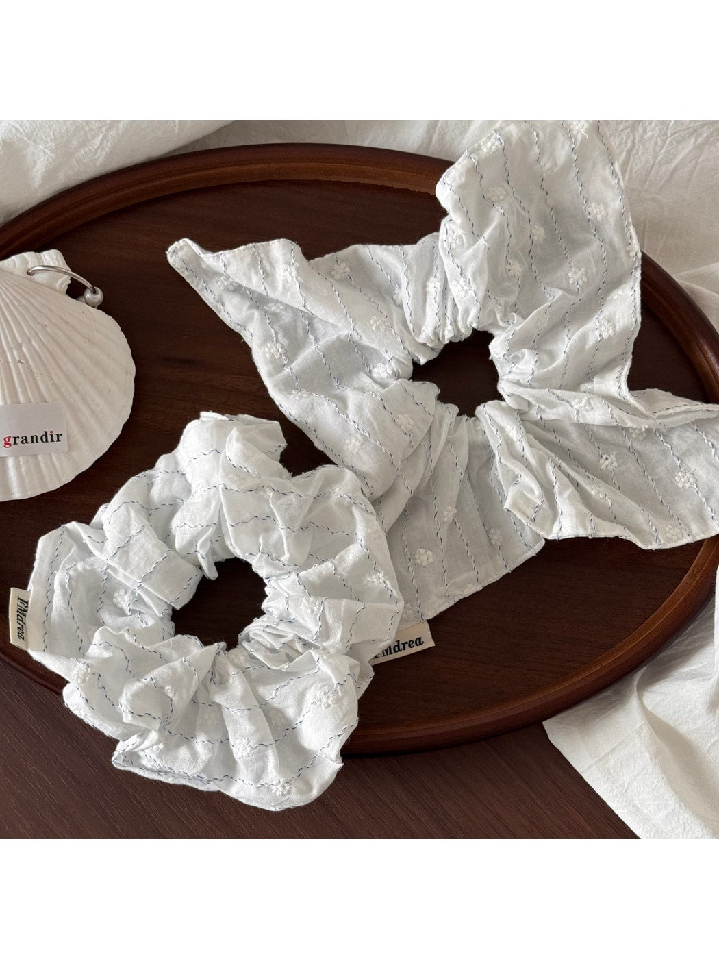Gifty - Textured Pleated Polyester Fabric Scrunchie