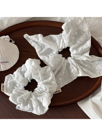 Gifty - Textured Pleated Polyester Fabric Scrunchie