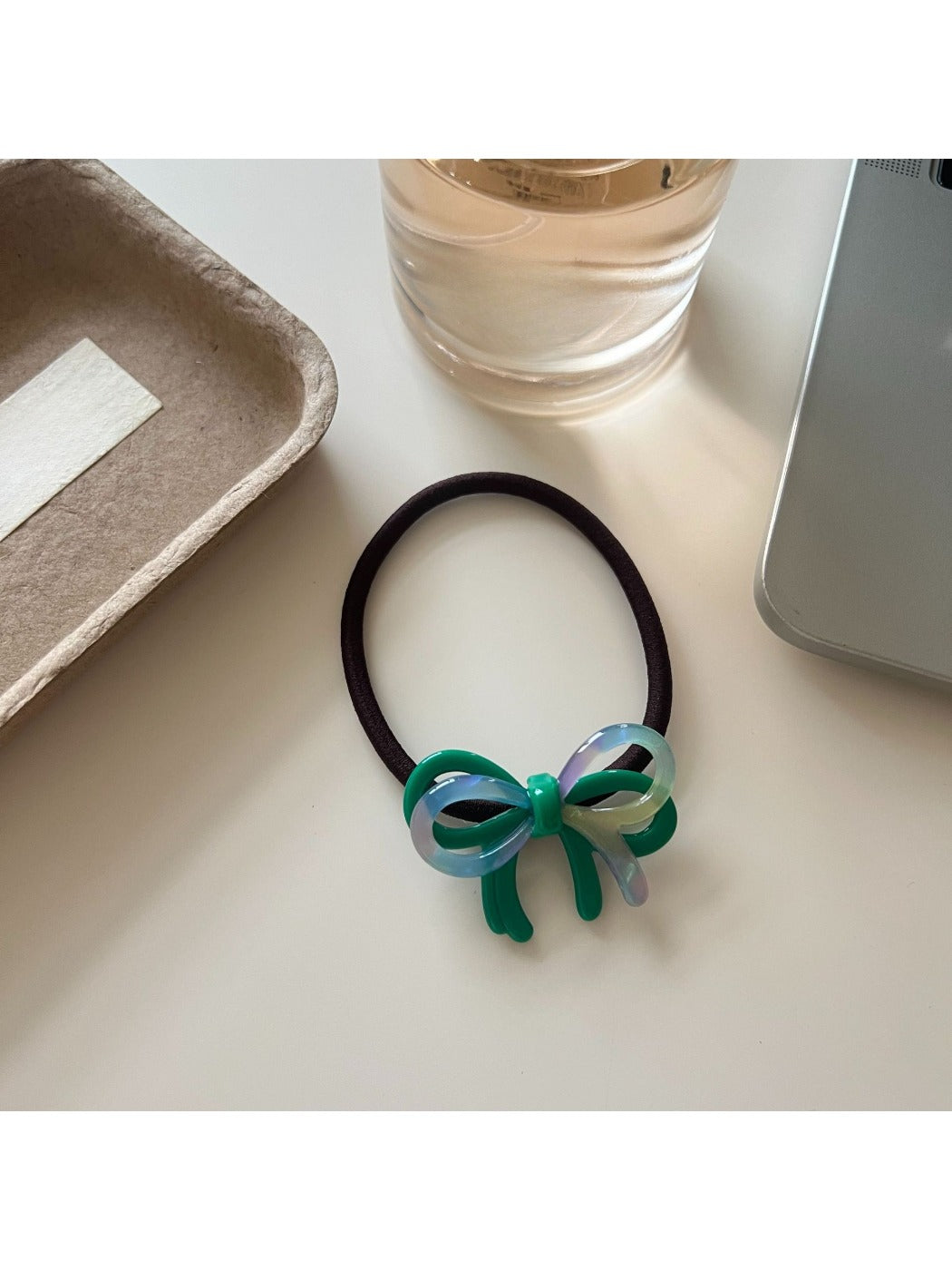 Gifty - Sleek Color Blocked Bow Hair Tie