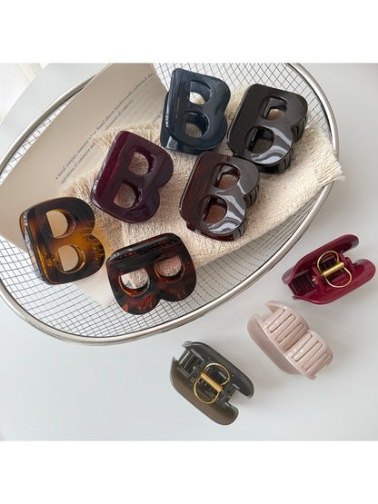 Beau - Minimalist B Shaped Hair Claw Clip