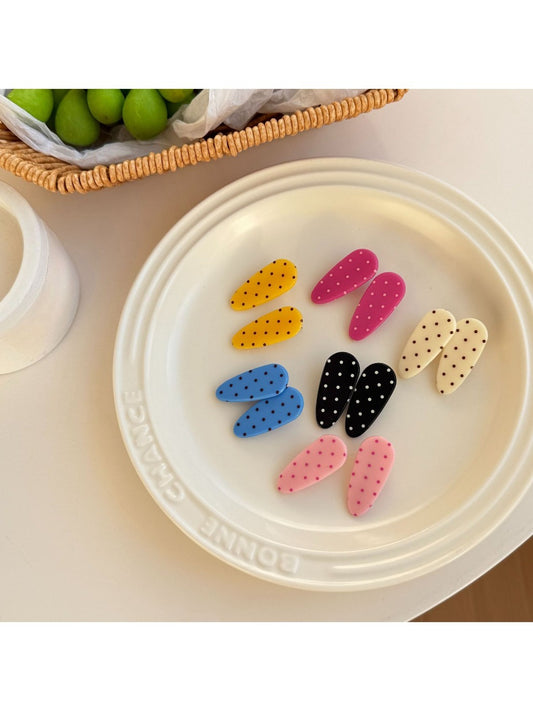 Beau - Polka Dot Duckbill Bangs Hair Clip