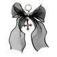 Keypus - Halloween Sheer Bow Cross Keychain